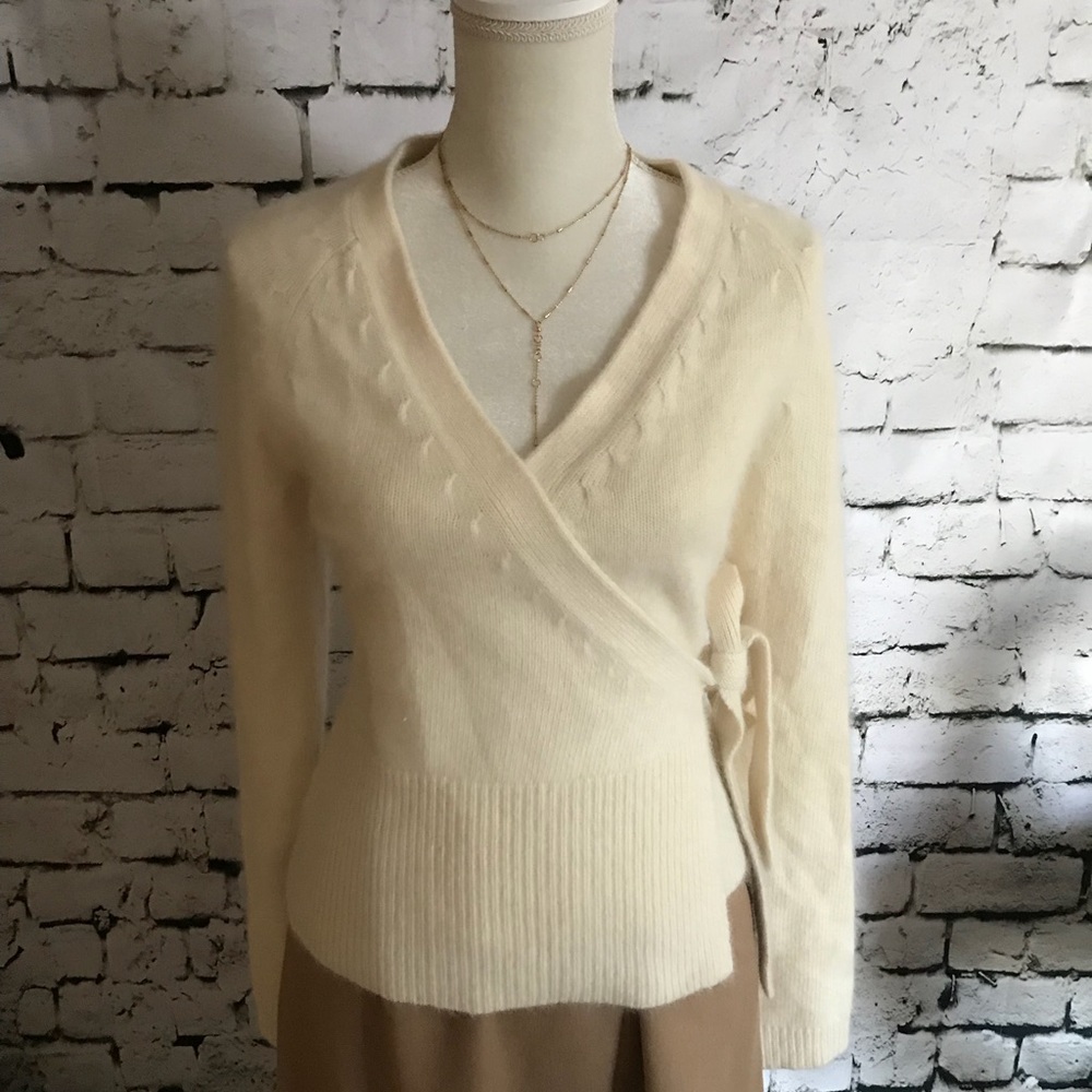 Ann Taylor Angora Rabbit Hair Wrap Long Sleeve